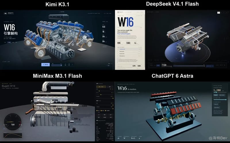 W16 Engine: Four Models result preview