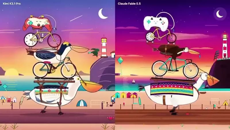 Stacked Animal Bike Ride: Kimi vs Fable result preview