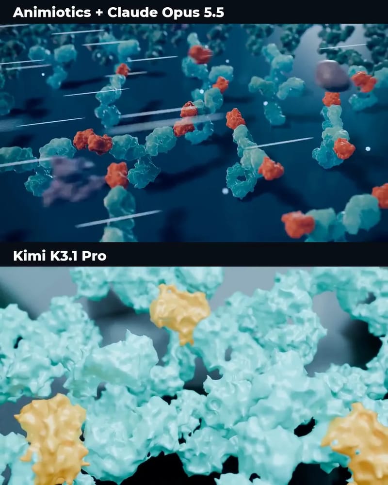Sandwich ELISA Science Animation: Kimi vs Opus result preview