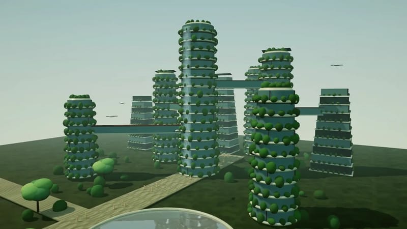 Flight over a Green Future City result preview