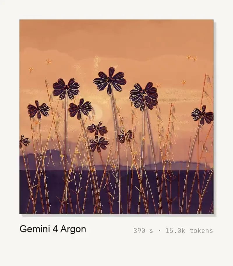 Code Painting — Flowers at Sunset result preview