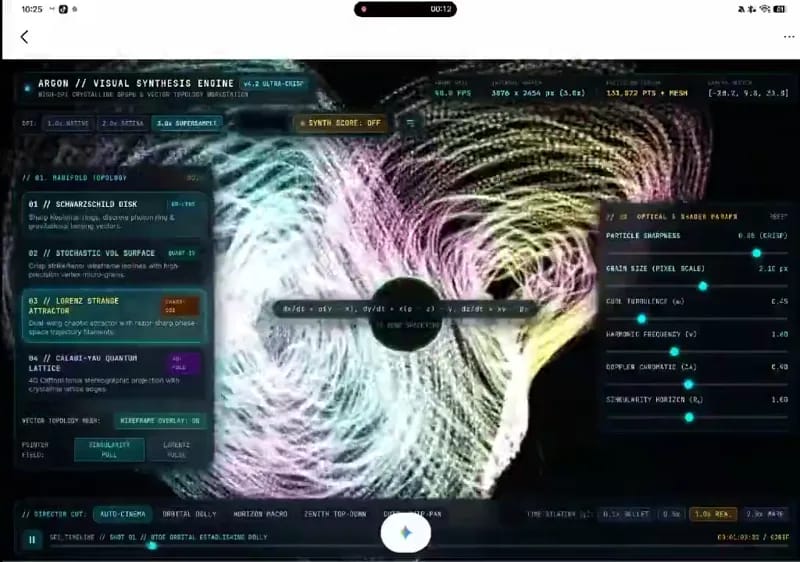 Particle shader workstation result preview