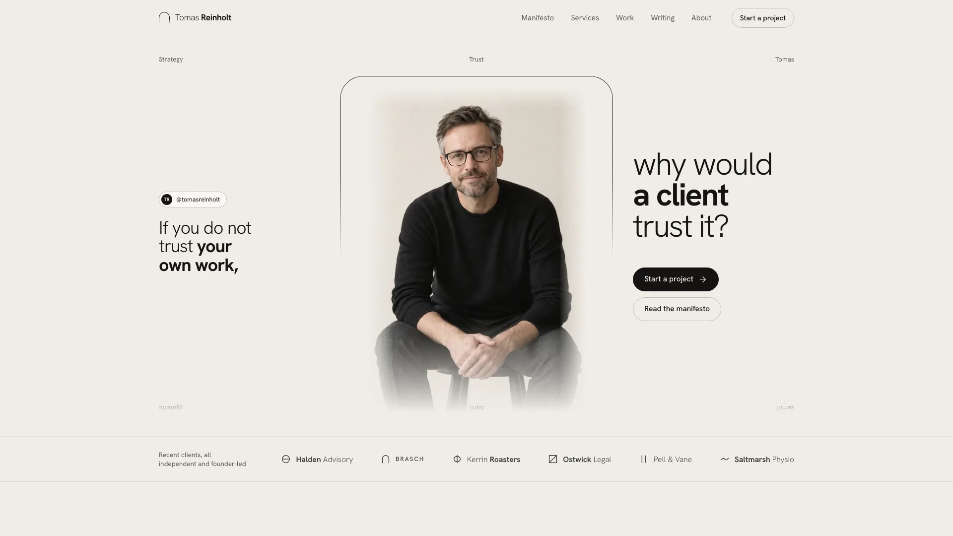 Editorial Personal Brand Landing result preview