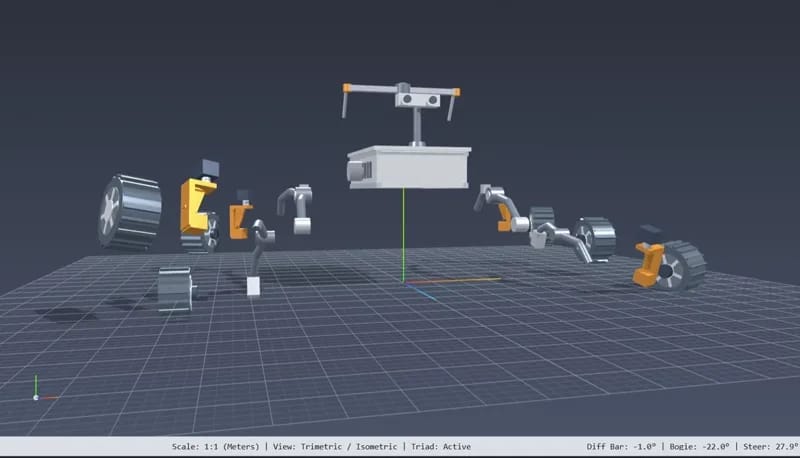 JPL rover CAD workbench result preview