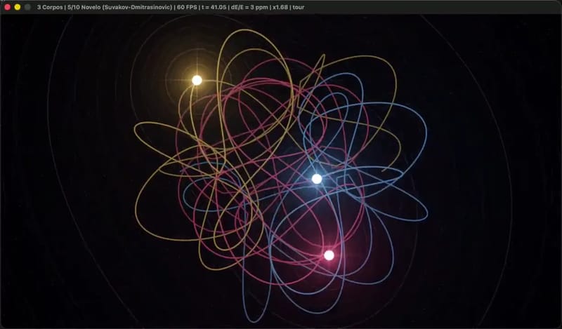Three-body problem in Bend2 result preview
