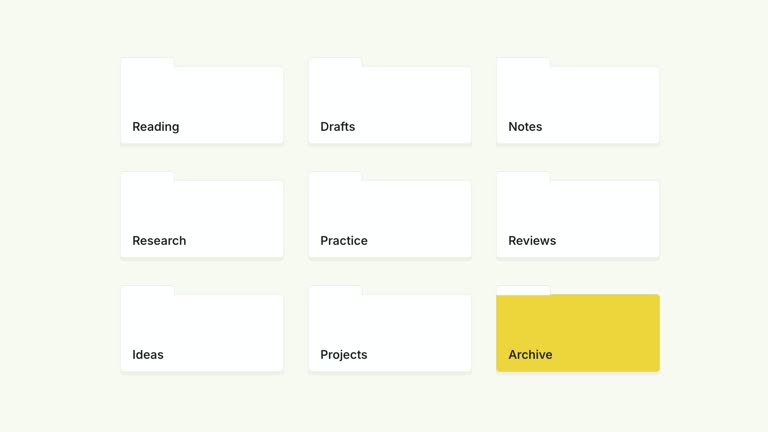 CreatorMotion · Folder Grid Filing result preview