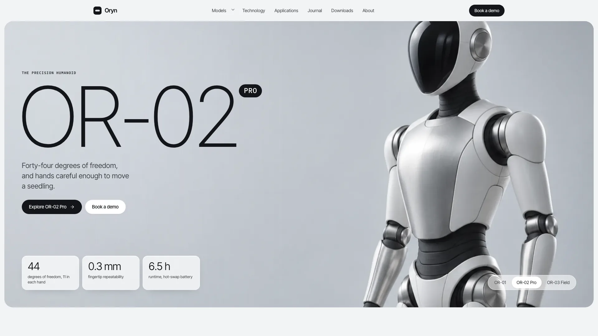 Silver Robot Product Site result preview