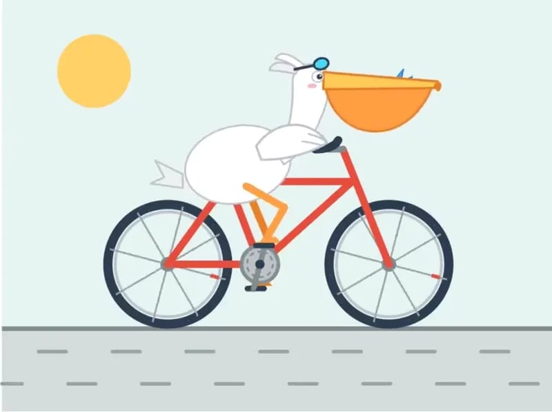 Pelican cycling animation result preview