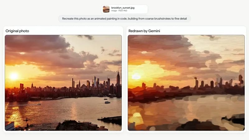 Manhattan oil painting in code result preview
