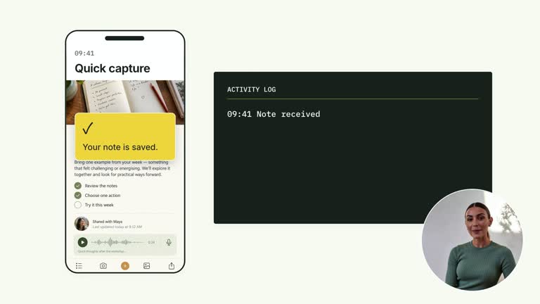 CreatorMotion · Notification to Log result preview