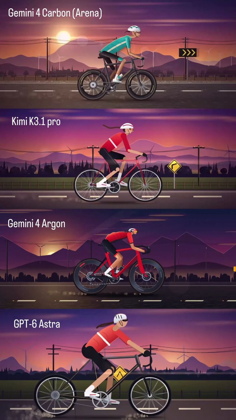 Sunset Bike Ride: Four Models result preview