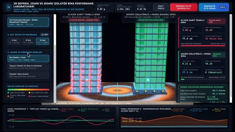 Seismic simulation result preview