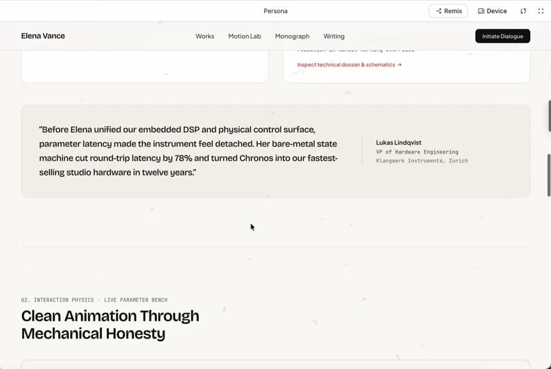 Personal website result preview
