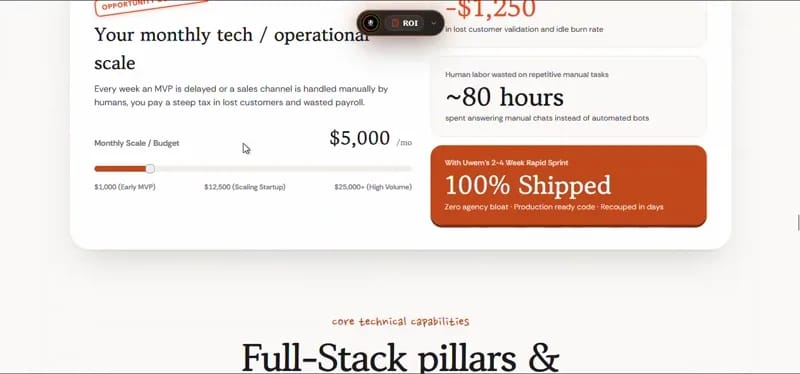 Portfolio website result preview