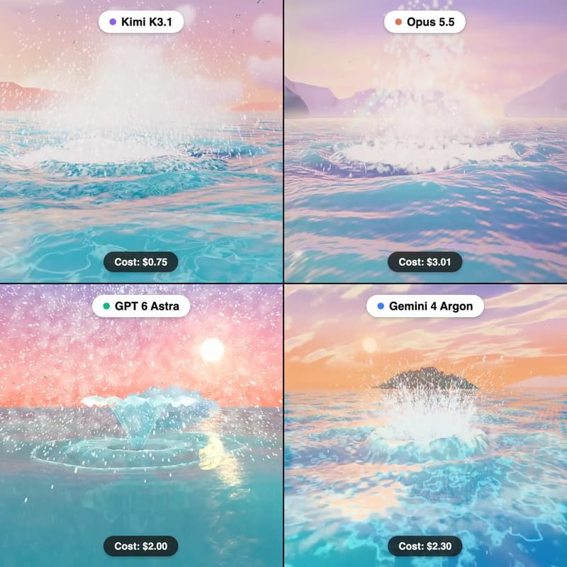 Whale Breaching: Four Models result preview