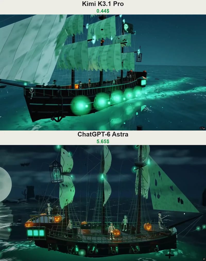 Glowing Ghost Ship: Kimi vs Astra result preview