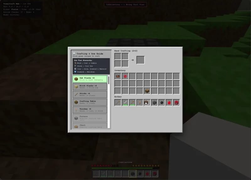 Minecraft recreation result preview