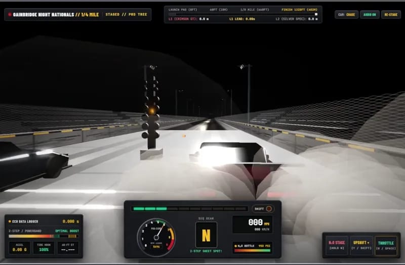 Drag racing result preview