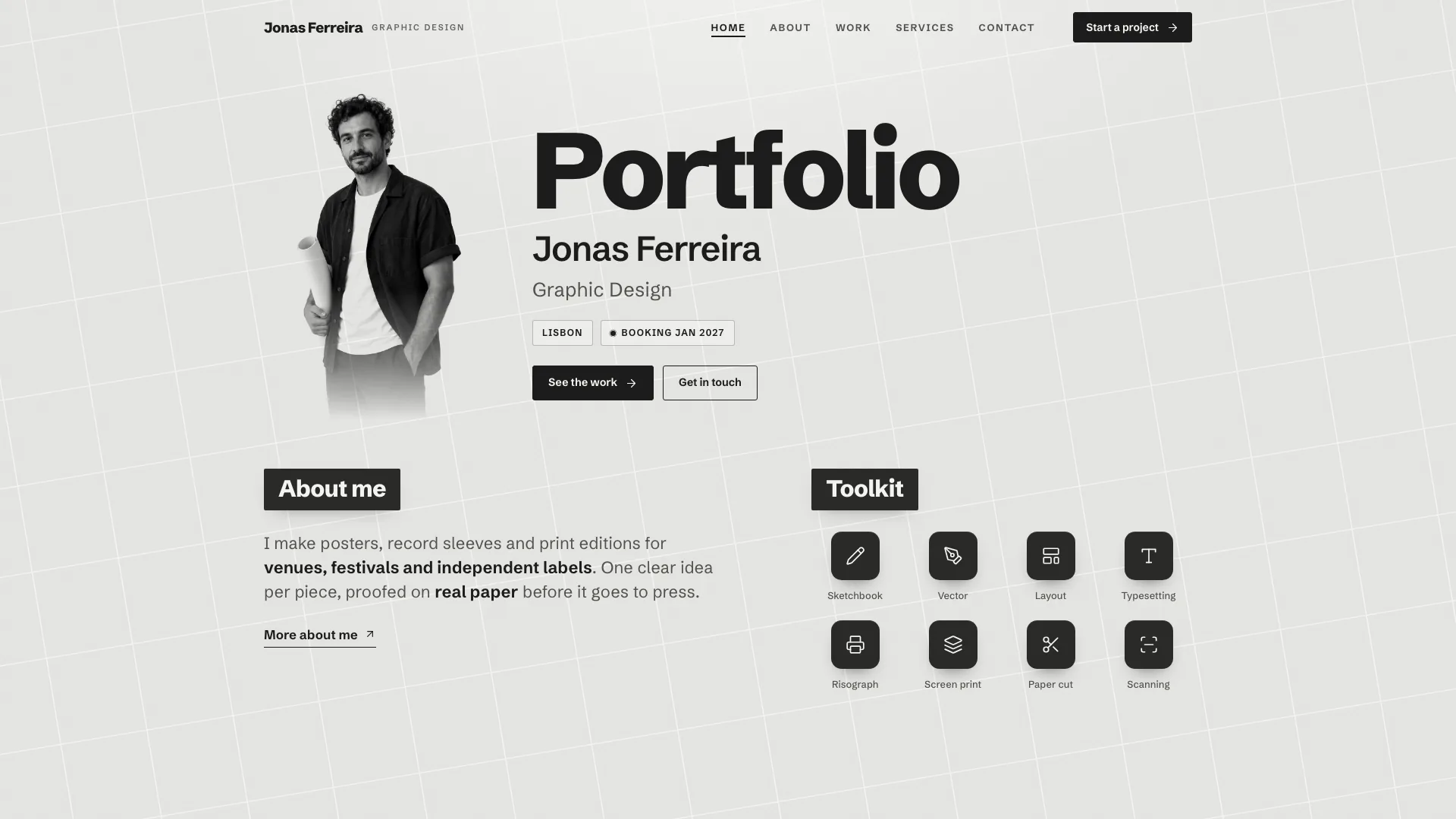 Mono Designer Portfolio result preview