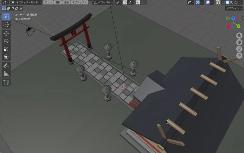 Blender shrine result preview