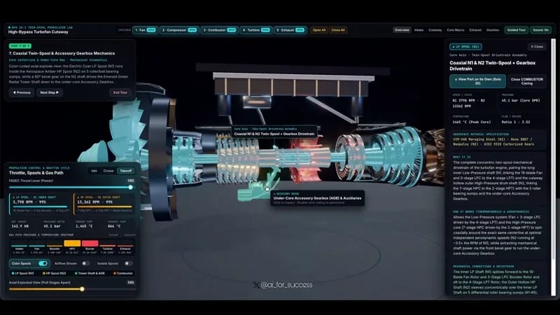 High-Bypass Turbofan Jet Engine result preview