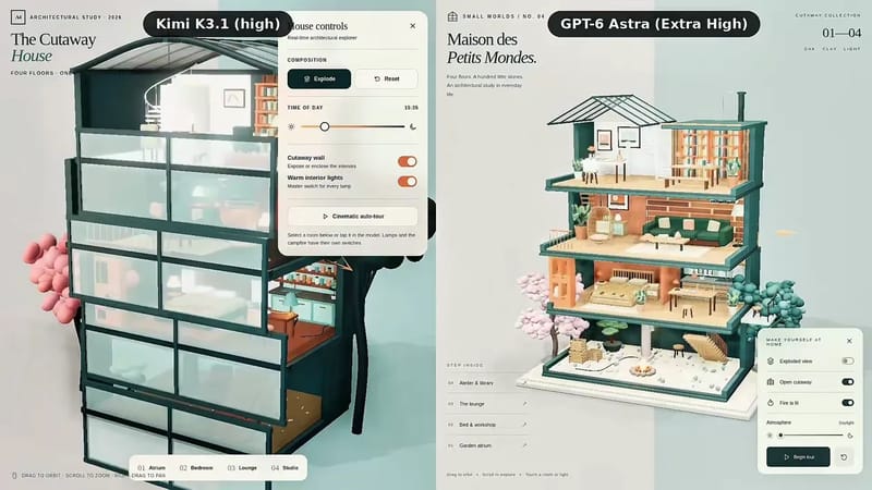 3D Cutaway House: Kimi vs Astra result preview
