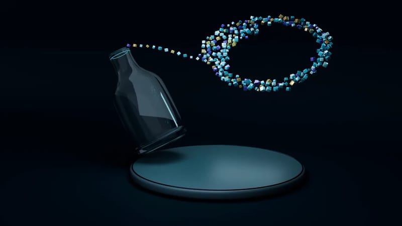Impossible Bottle via Blender MCP result preview