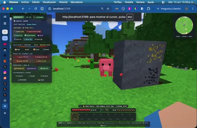 Minecraft clone result preview