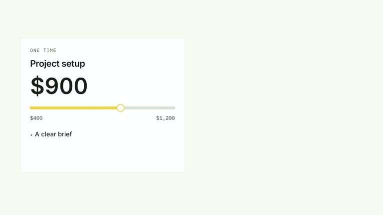 CreatorMotion · Quote Sliders result preview
