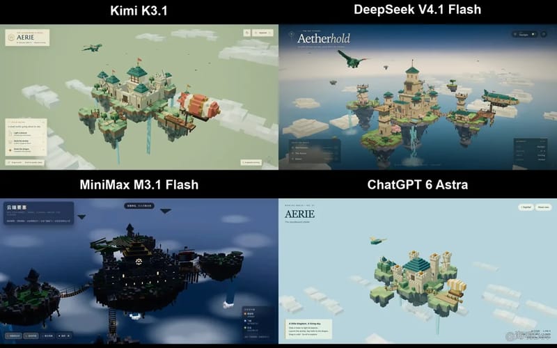 Pixel Sky Castle: Four Models result preview
