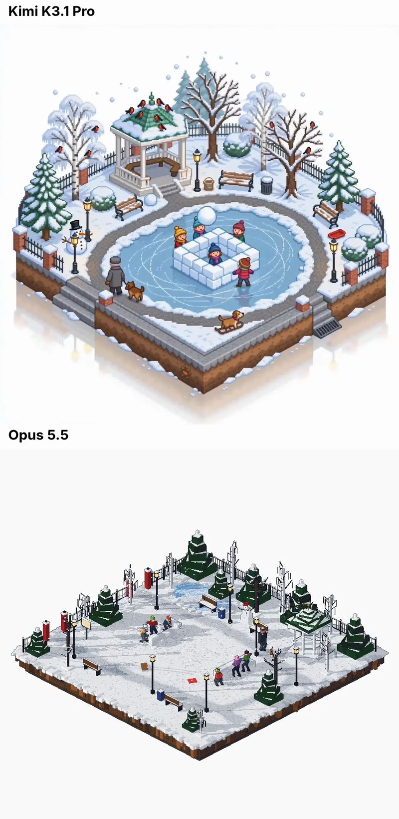Snowball Fight Game: Kimi vs Opus result preview