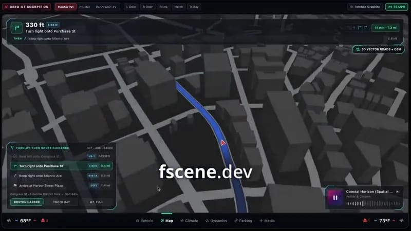 Flutter car infotainment result preview