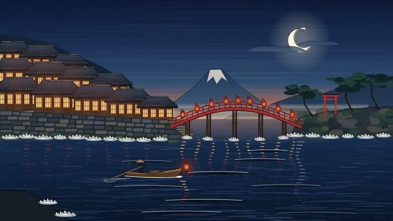 Lantern-Lit Coastal Village result preview