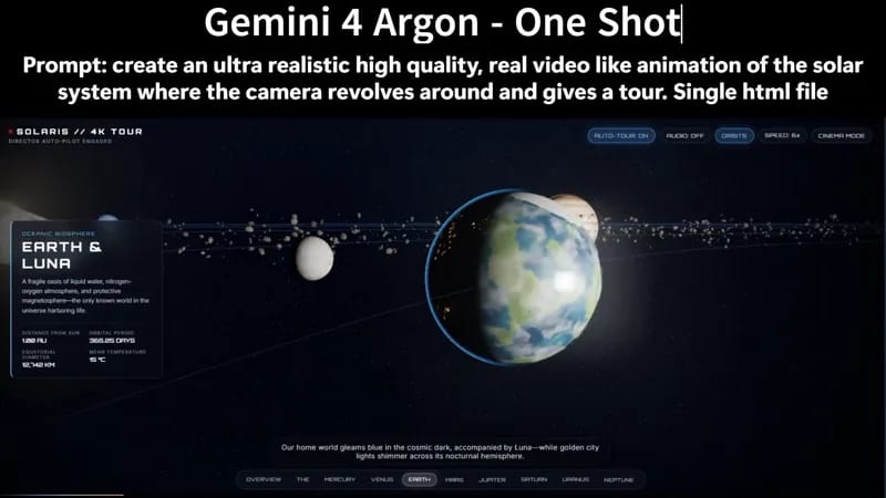 Solar system result preview