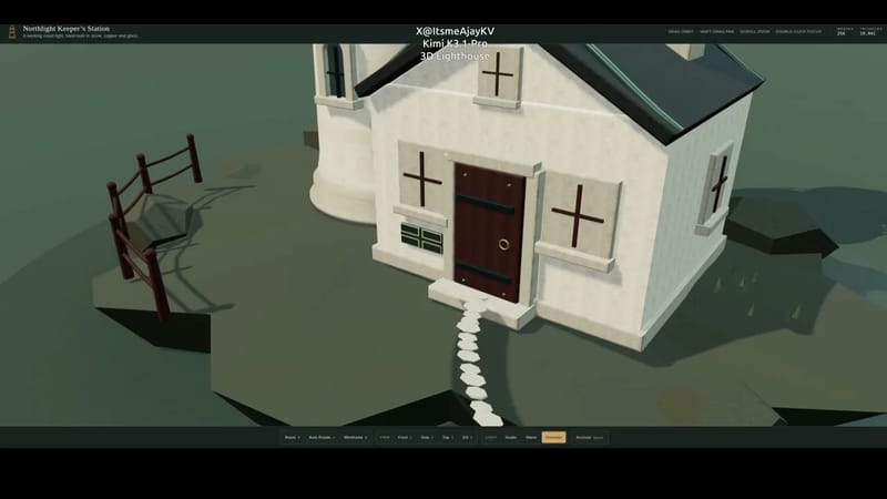 Procedural Coastal Lighthouse result preview