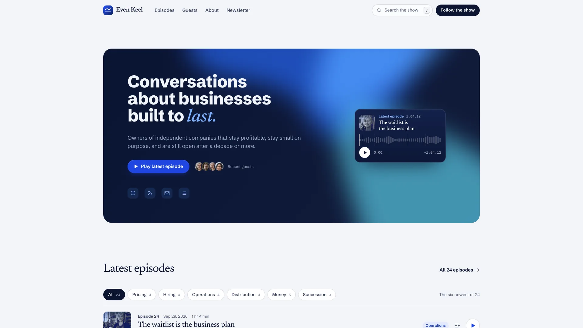 Bluewave Podcast Site result preview