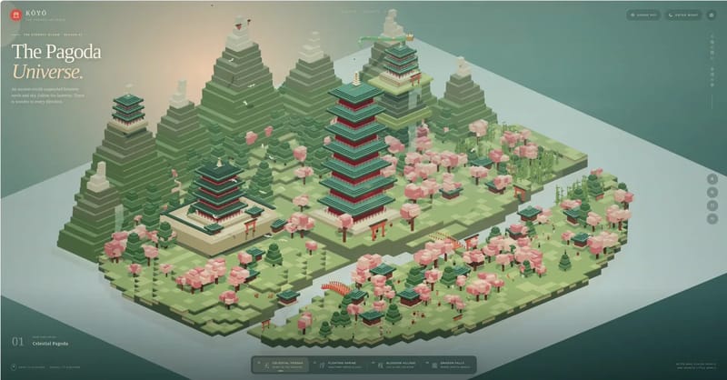 Voxel Pagoda Universe result preview