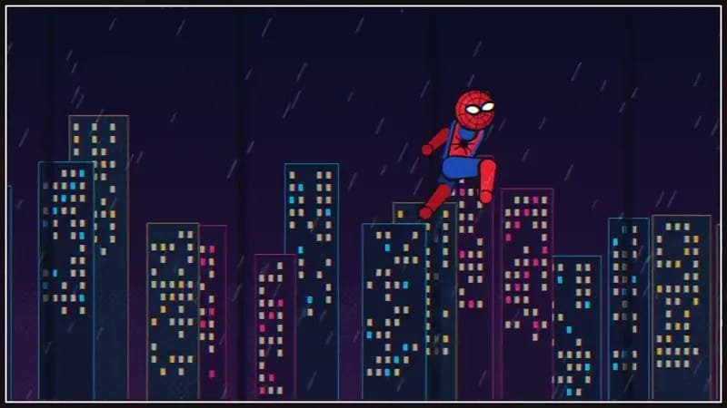 Spider-Man animation experiment result preview