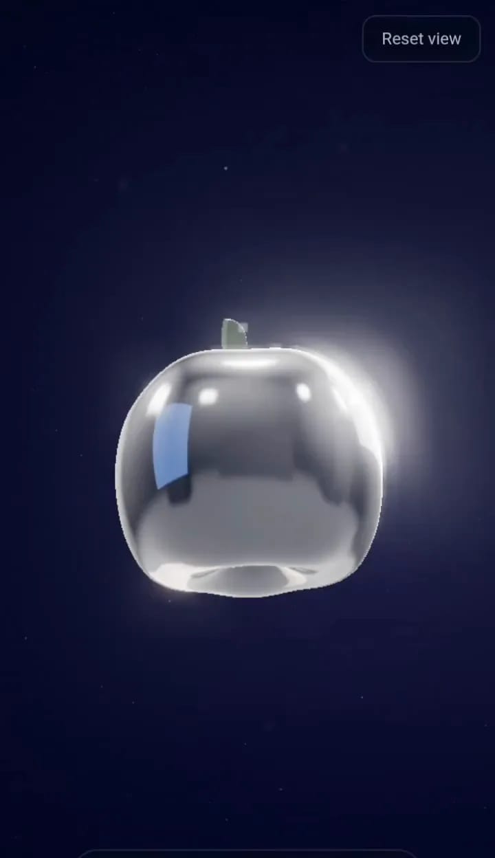 Glass Apple Floating in Space result preview