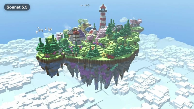 Voxel Sky City: Four Models result preview