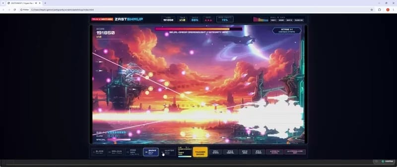 Shoot em up result preview