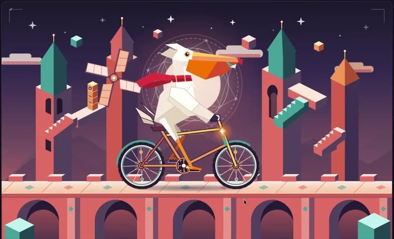 Monument Valley inspired pelican result preview