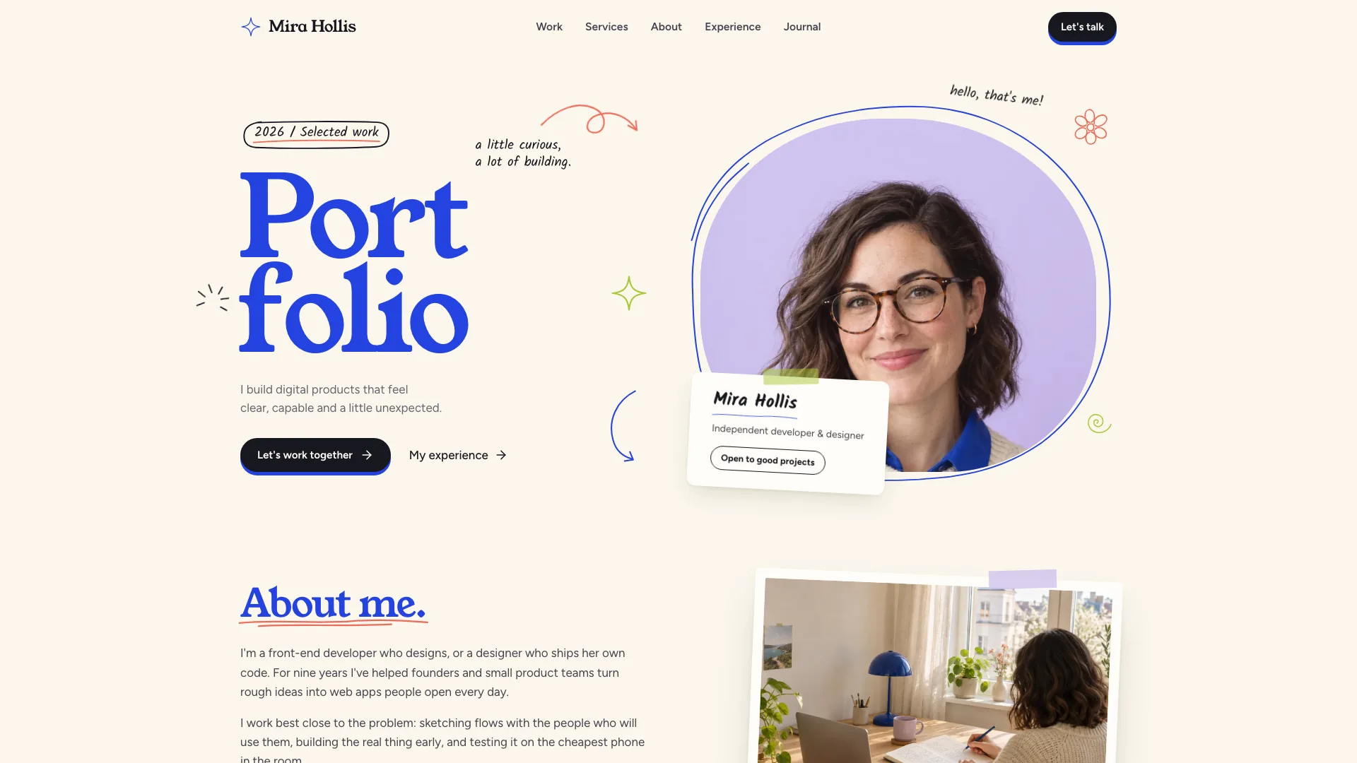 Doodle Developer Portfolio result preview