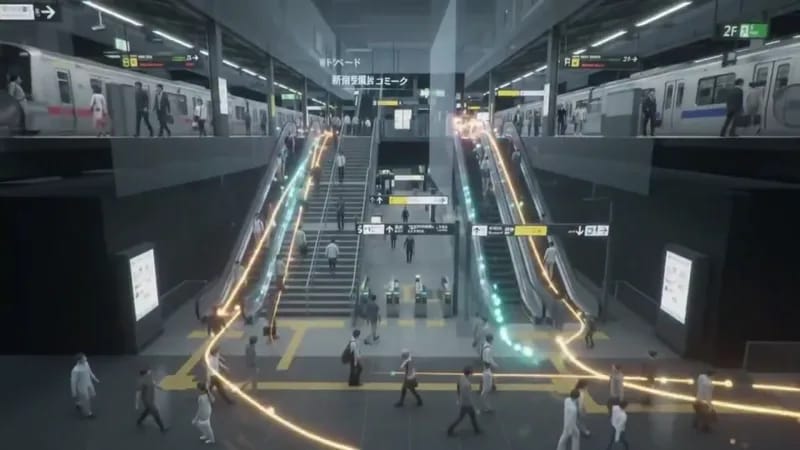 Shinjuku crowd simulation result preview