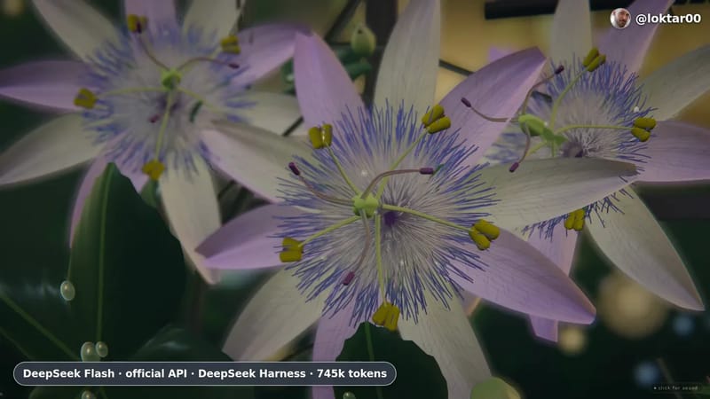 Blooming Passion Flower: Kimi vs DeepSeek result preview