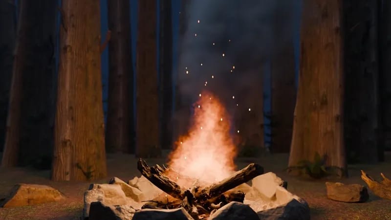 Blender campfire result preview
