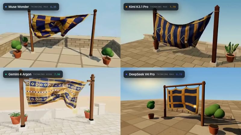 Draggable Cloth Flag: Four Models result preview
