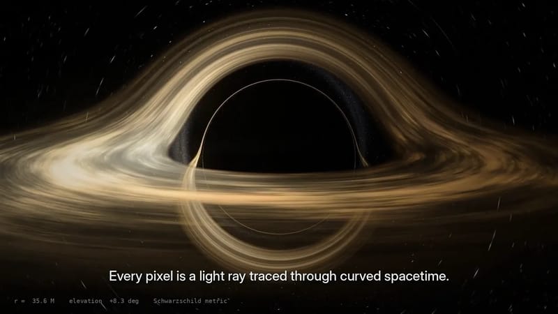 A black hole renderer from scratch result preview