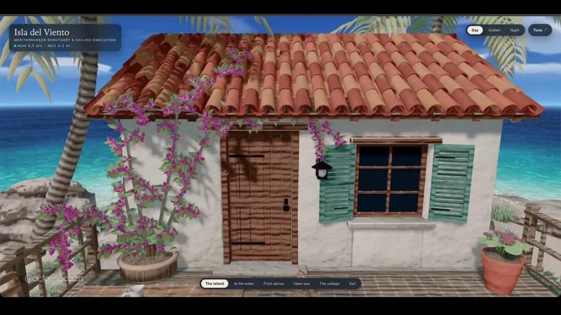 Interactive Island and Sailboat result preview