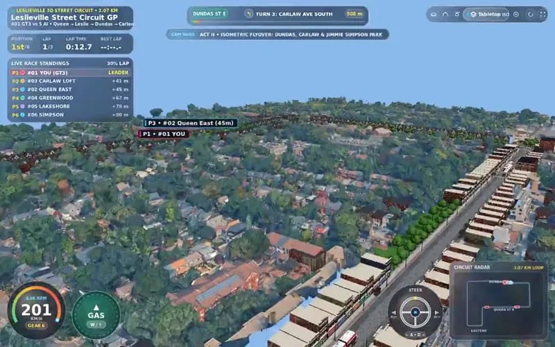 Neighborhood Racing with Maps result preview